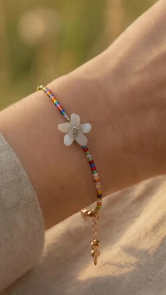 Bloom bracelet worn on the wrist